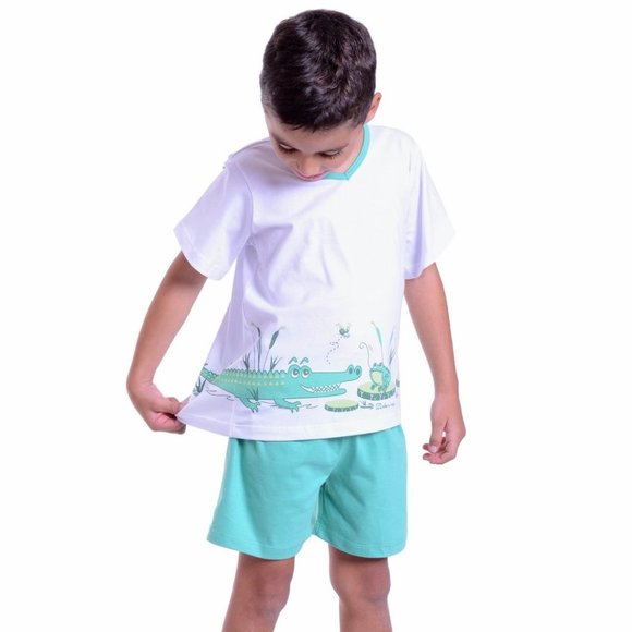 Crocodile Pajama Set. Homewear - Picture 1 of 3